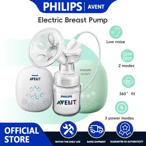 PHILIPS AVENT Portable Single Electric Breast Pump with Smart Massage & Petal Stimulation – Mimics Baby’s Natural Sucking