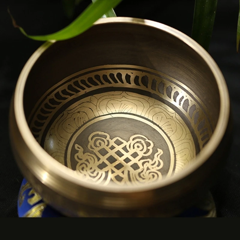 Handmade Sound Bowl Yoga Relaxing Crafts Ornament for Adults Male Female Thinking Supplies