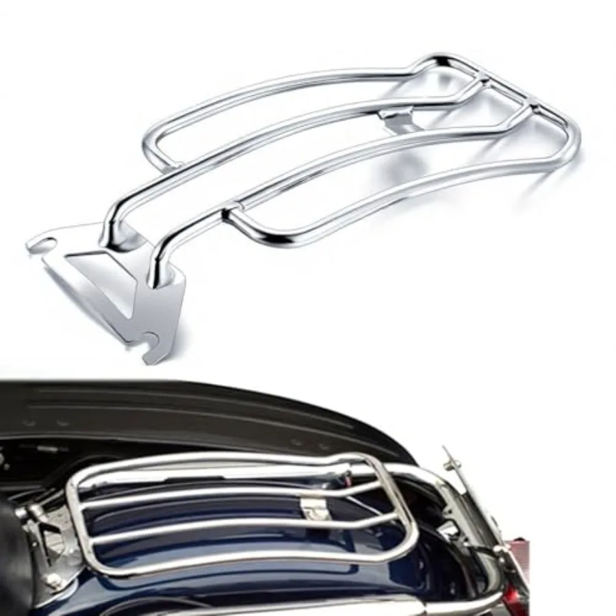 

Хромированный багажник для сиденья Chrome Solo Seat, подходит для Harley Davidson Touring Road King FLHR Touring 1997-2022, хромированный.