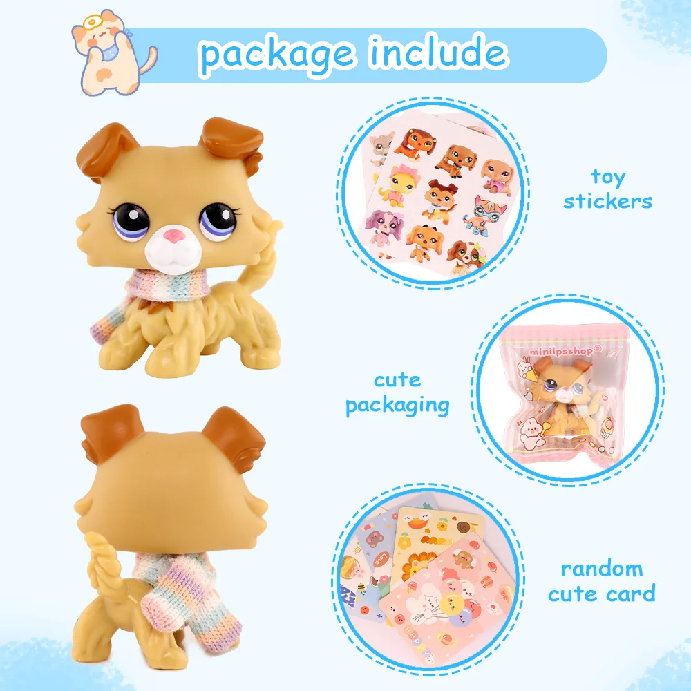 ميني شوب الحيوانات الأليفة الشكل كولي #2452 ألعاب الكلاب مع الملحقات أفضل هدية لعبة الأطفال #6