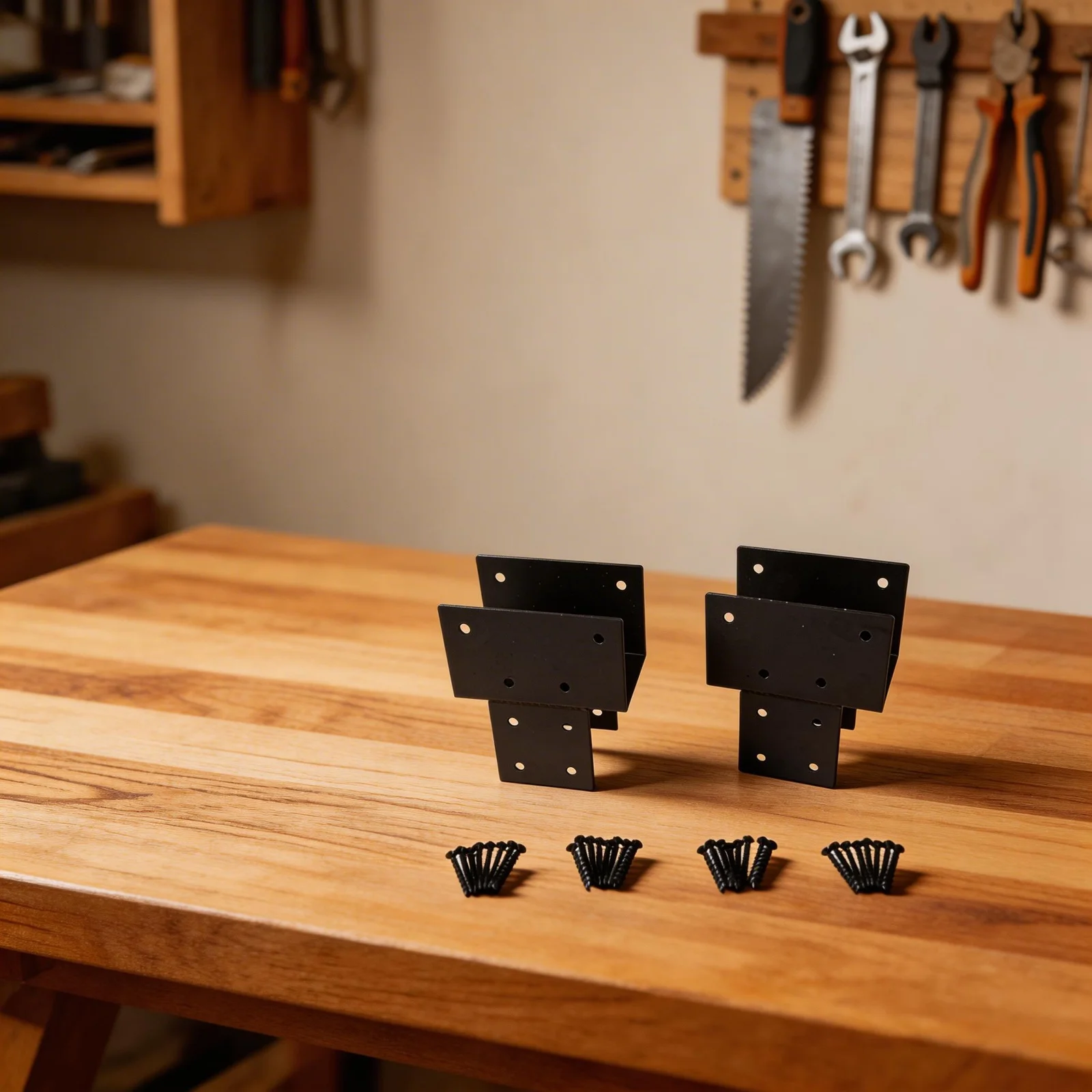 Home Improvement Beam Connector Outdoor Bracket 4x4'' Actual 3.5*3.5'' Efficient Project Completion Fits Standard Posts