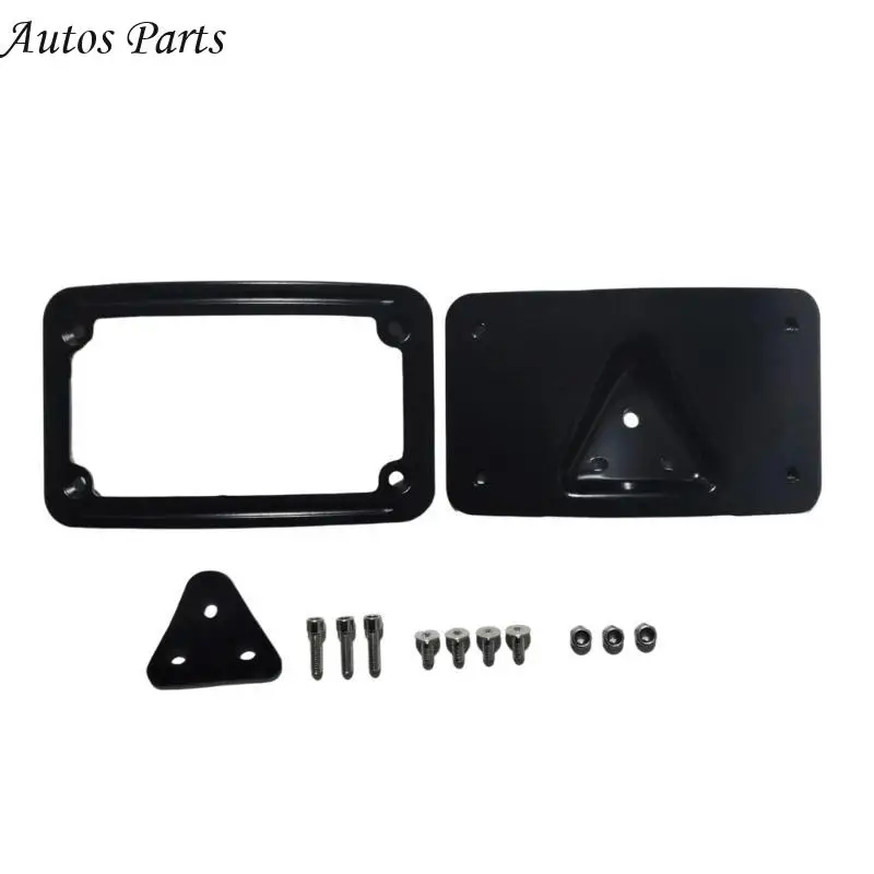 

57BA Motorcycle Curved Laydown License Plate Stand Holder Mount Bracket for Enhanced Vehicle Look Easy Installation