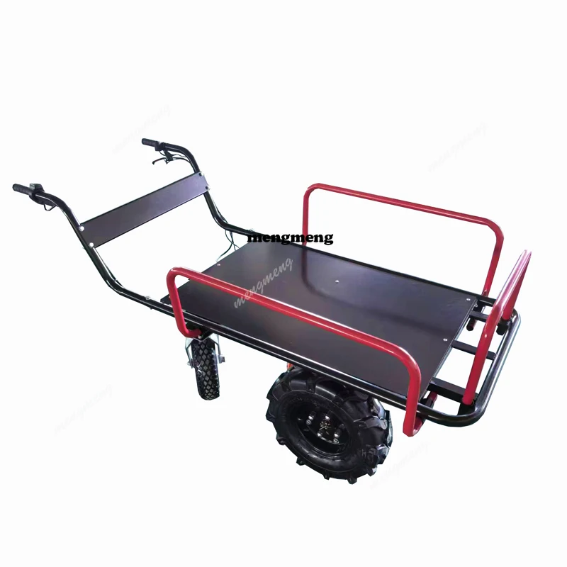 

Household and Industrial Electric Trolley 4-wheel Platform Handcart Cargo Trolley Outdoor Heavy-duty Garden Handcart Dump Truck