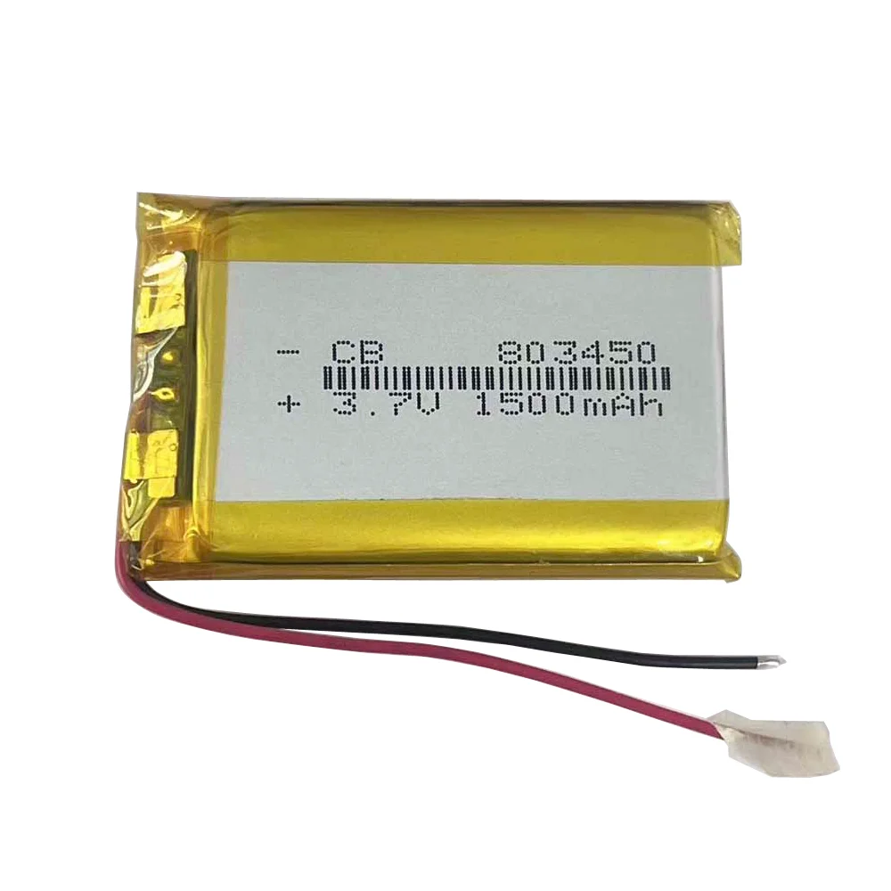 803450 3.7 1500mAh Rechargeable Lithium Battery for UAV GPS Navigation, Massage Device, Car Recorder, Toy Car,MP4,MP5,Radios