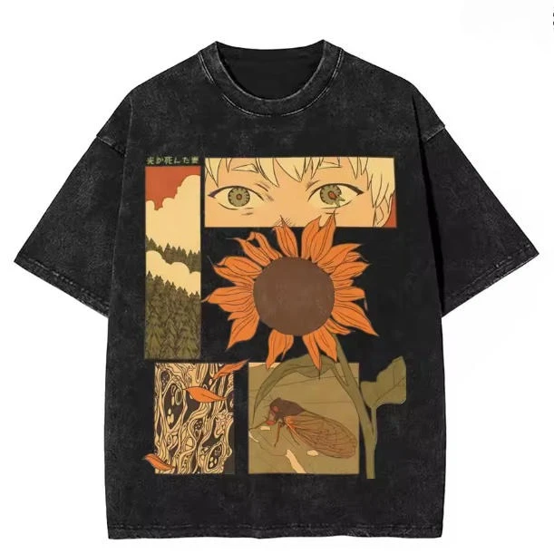 The Summer Hikaru Died T-Shirt Men Washed T-Shirts Trendy Cool Summer Tee Shirt Streetwear Design Cotton Clothes Birthday Gift
