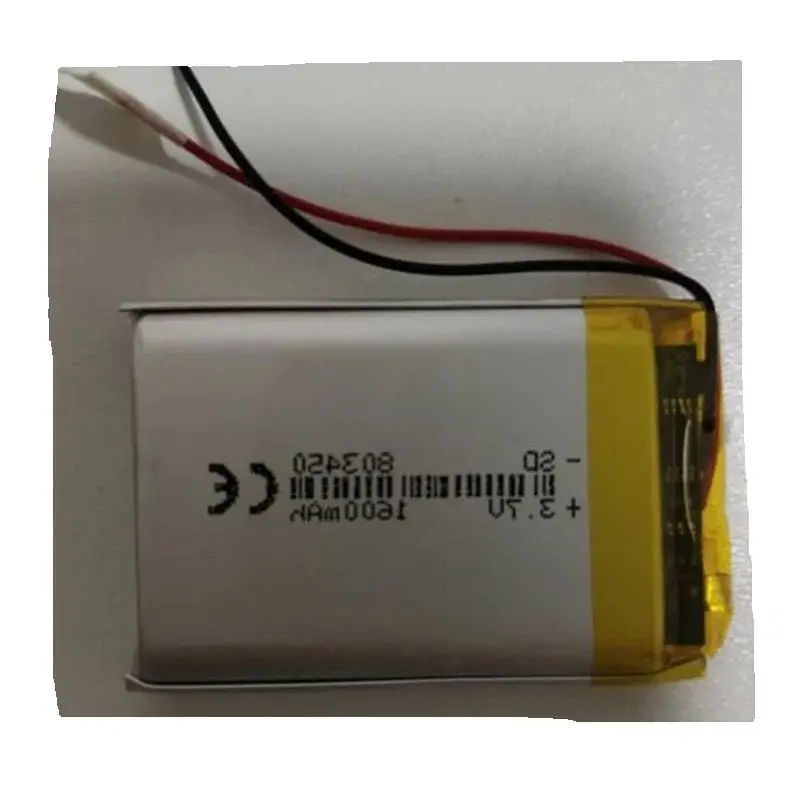 2Pcs/Lot 803450 3.7V 1600MAh Li-po Polymer Lithium Ion Rechargeable Battery
