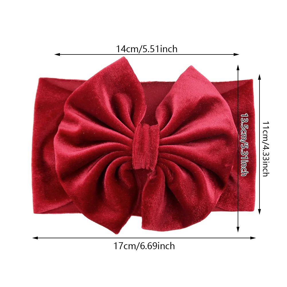 2Pcs/Lot Velvet Baby Valentine\'s Day Headbands Gift Photography Props Heart Shap Big Bows Hairbands Korean Kids Hair Accessories