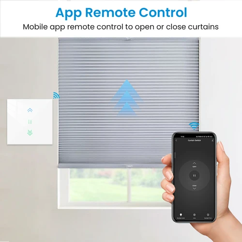 Imagen 2 del producto LoraTap cortina persiana enrollable WiFi persianas interruptor retroiluminación Motor Tubular Tuya Smart Life App Google Home Alexa Echo