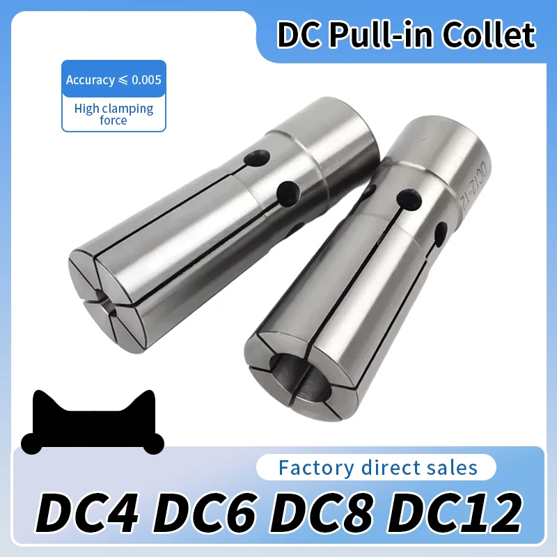 0.003mm Accuracy DC Pull Back Collet DC4 DC6 DC8 DC12, High Precision CNC Chuck Collet for CNC Milling Tool Holder Accessories