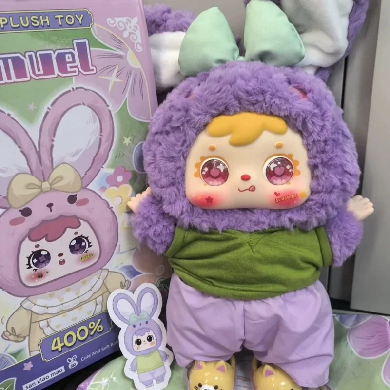 Samuel 400 % weiche süße Kaninchen-Baby-Serie, Plüsch-Blindbox, niedliches Vinyl-Spielzeug, Modellpuppe, trendiges handgefertigtes Ornament, Mystery-Box-Geschenk