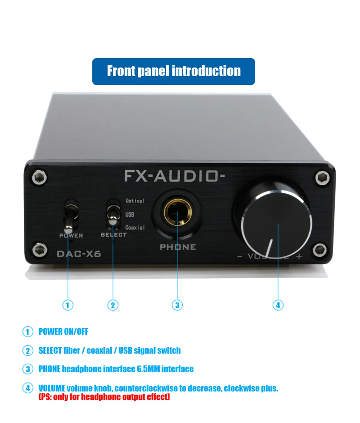 FX-AUDIO DAC-X6 HIFI Headphone amplifier DAC TPA6120A2 LM4562N Digital Audio Decoder USB/Coaxial/Optical IN RCA out preamplifier