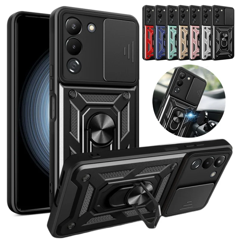 For Infinix Note12 G96 Case Slide Camera Lens Protection Cover For Infinix Note 12 G96 12G96 X670 Shockproof Armor Phone Cases