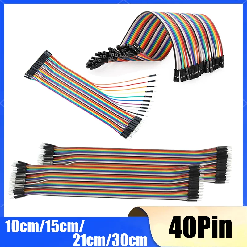 40Pin Color Dupont Line 10/15/21/30CM Male To Male/Male To Female And Female To Female Jumper Wire Color Cable Connection Cable