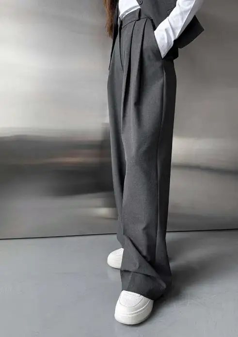 Women's Versatile Loose Straight Leg Suit Pants Hanging Wide Leg for Spring And Summer 2025 Comfortable Fit Casual Trousers