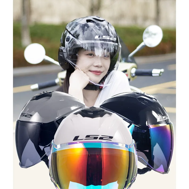 LS2 Motorcycle Helmet OF610 Original Transparent Lenses Day and Night Universal Color Visors Helmet Accessories