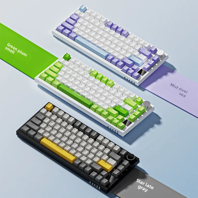Ajazz AK820pro Mechanical Keyboard Wired/Wireless Gasket Structure Hot Plug RGB Customized Gaming Keyboard PC Accessories