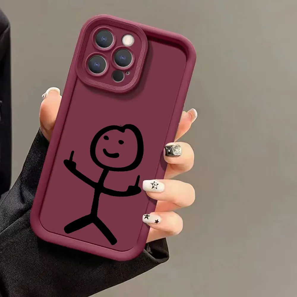 Matchman Männer Mittelfinger Fall für Samsung Galaxy A52 A71 A55 A54 A51 A73 A35 A34 A33 A32 A31 A25 A24 A23 A21s A20s A13 Abdeckung