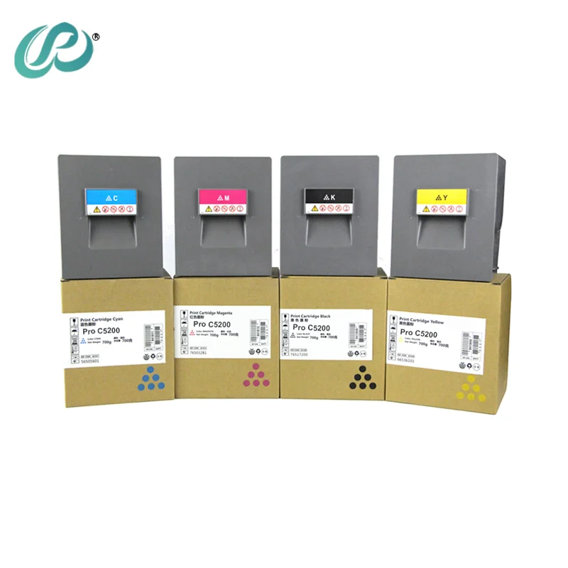 

4PCS/Set Pro C5200 CMY500g BK700g Toner Cartridge for Ricoh Pro C 5200 5210 Compatible Toner Powder