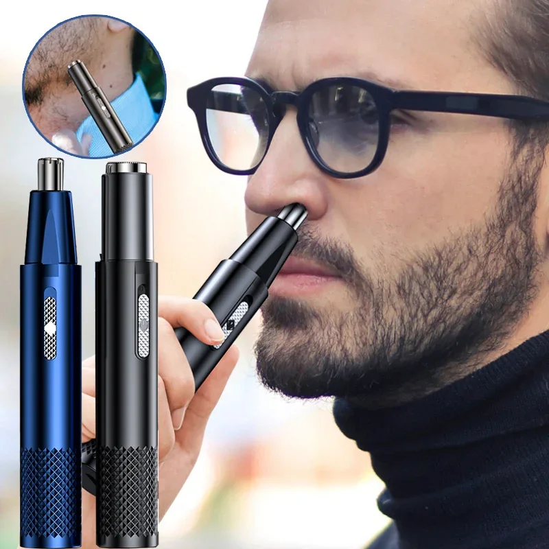 Ear Nose Hair Trimmer for Men Rechargeable 360 Rotating Dual-Blade Electric Shaver Eyebrows Nose Hair Trimmer Painless Safe