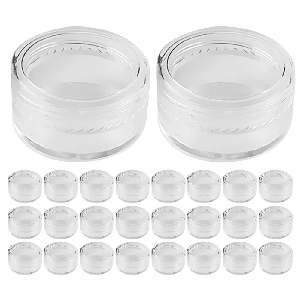 

100pcs 5g 5ml Round Containers Small Bottles Transparent Material Sample Jars Lip Balm Gloss Storage Empty