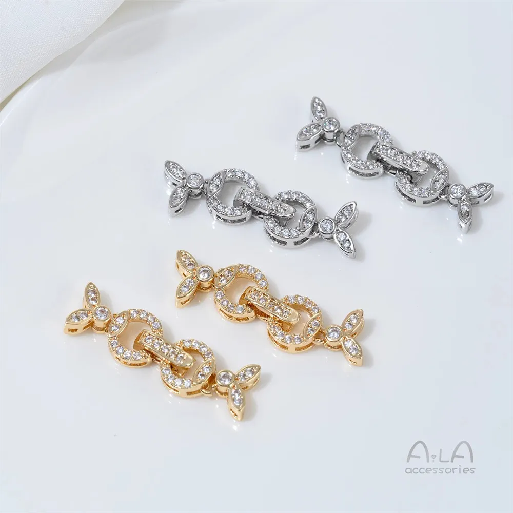 

K431 14K Gold-plated Multi-row Pearl Necklace with End Buckles and Eight-shaped Handcrafted Beaded Diy Bracelet Accessories