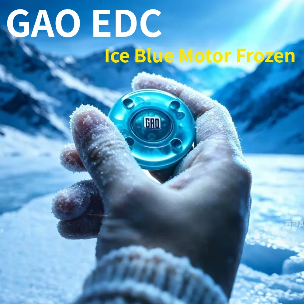 

GAO EDC Ice Blue Motor Frozen New Upgraded Magnetic Vibration Touch-Slapping Coin Decompression Toy