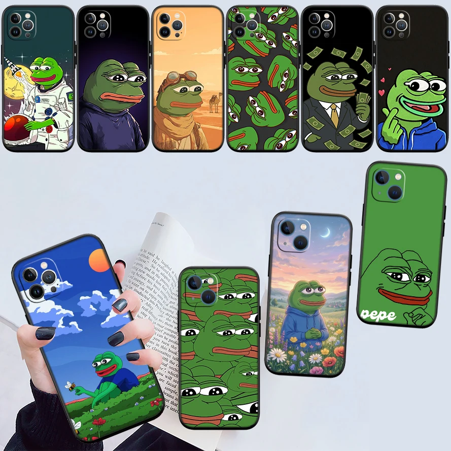 IY17 Frogs Cartoon P-Pepes Phone Case for Samsung Galaxy Note 10 20 S23 S24 S25 Ultra FE Plus Edge Lite A02S A35 A07 A17