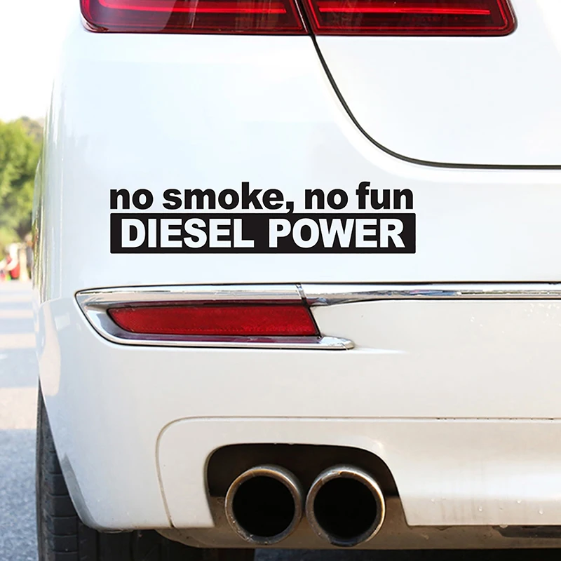 New 30*7CM Fashion NO SMOKE NO FUN DIESEL POWER Vinyl Decoration Car Sticker Decals Graphical