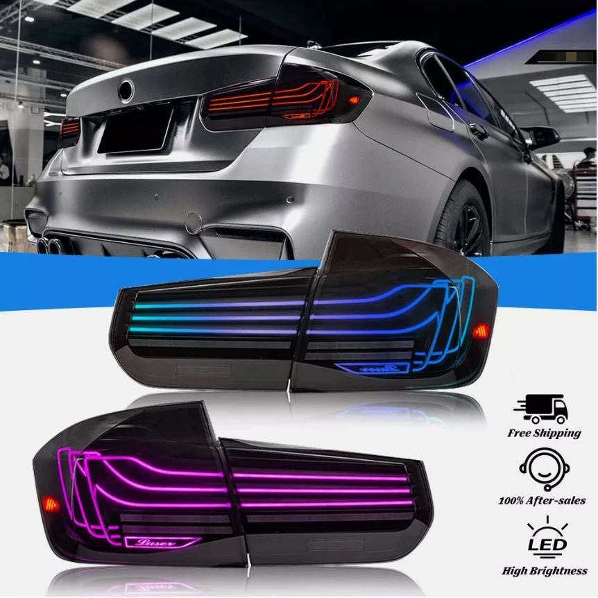 

2 шт. светодиодные задние фонари RGB для BMW 3 серии F30 F35 F80 320i 328i 330i 335i 2013-2018 автомобильные динамические светодиодные задние фонари в сборе