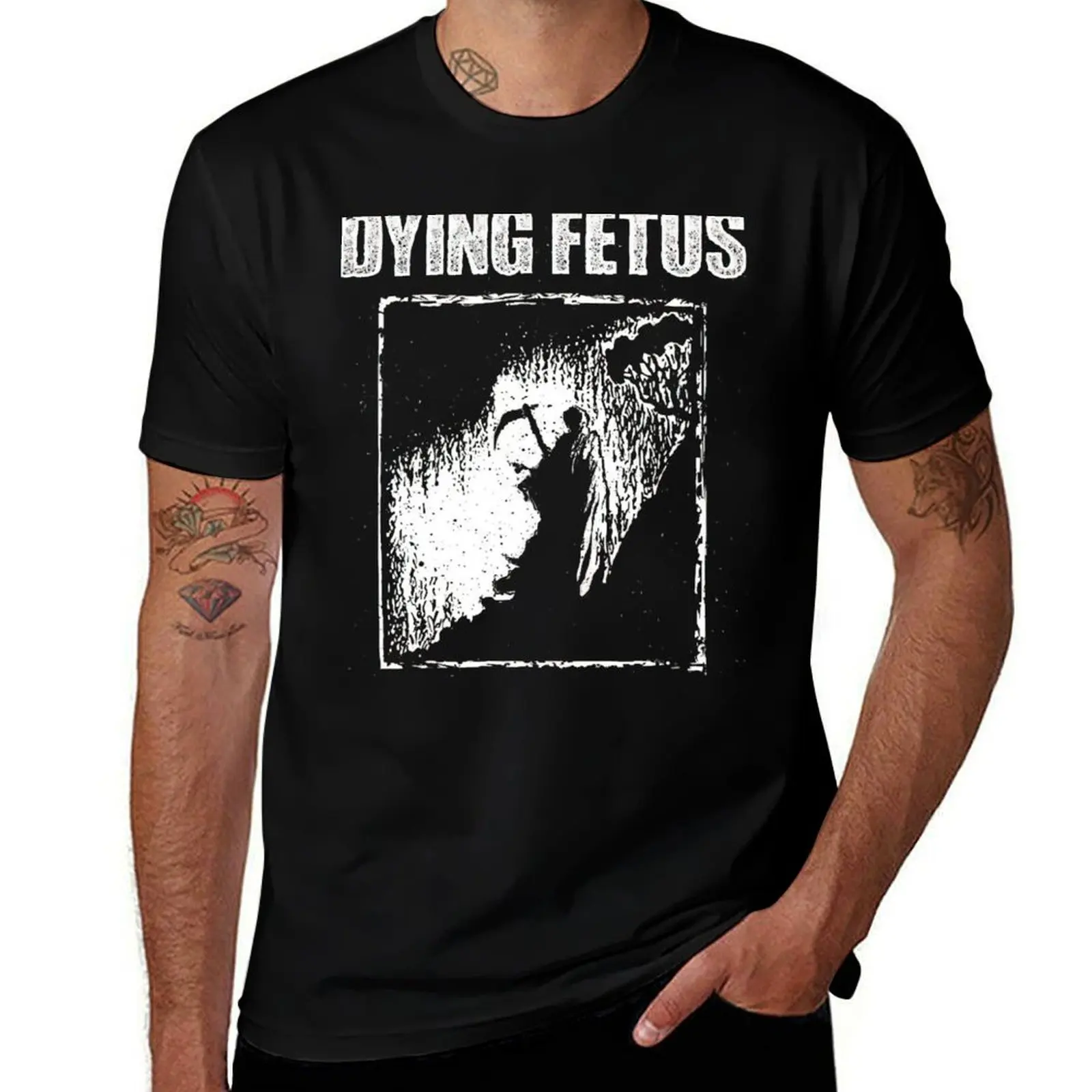 Dying Fetus Reaper T-Shirt Simple Casual Short Sleeve Tee T-Shirt