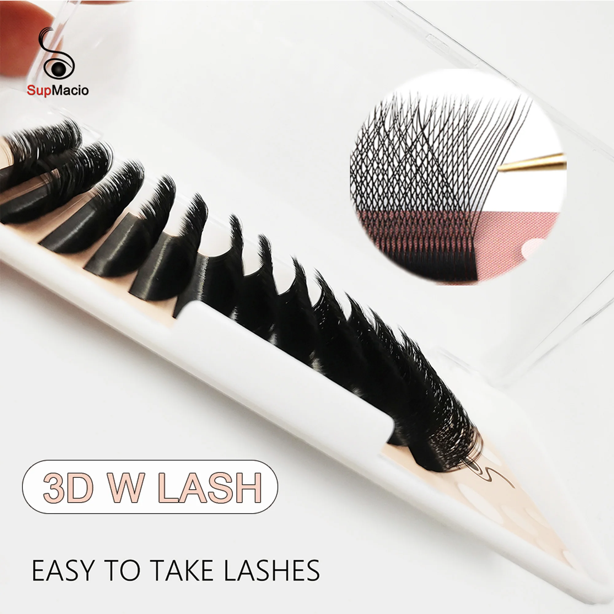 Promote sales 3d clover w eye lashes c curl soft 0.07mm 8-12mm single length ready-made bundles 3dw для наращивания ресниц