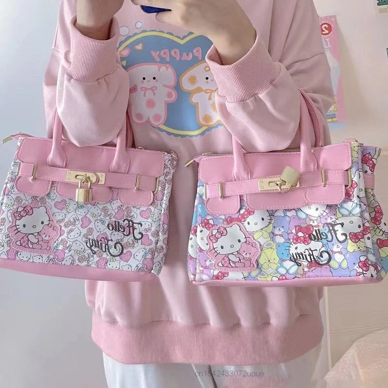 Sanrio Hello Kitty Mới Túi Sang Trọng Thiết Kế Túi Xách Nữ Tote Nữ Đeo Vai Túi Y2k Hoạt Hình Túi Xách Tay Chất Lượng Cao