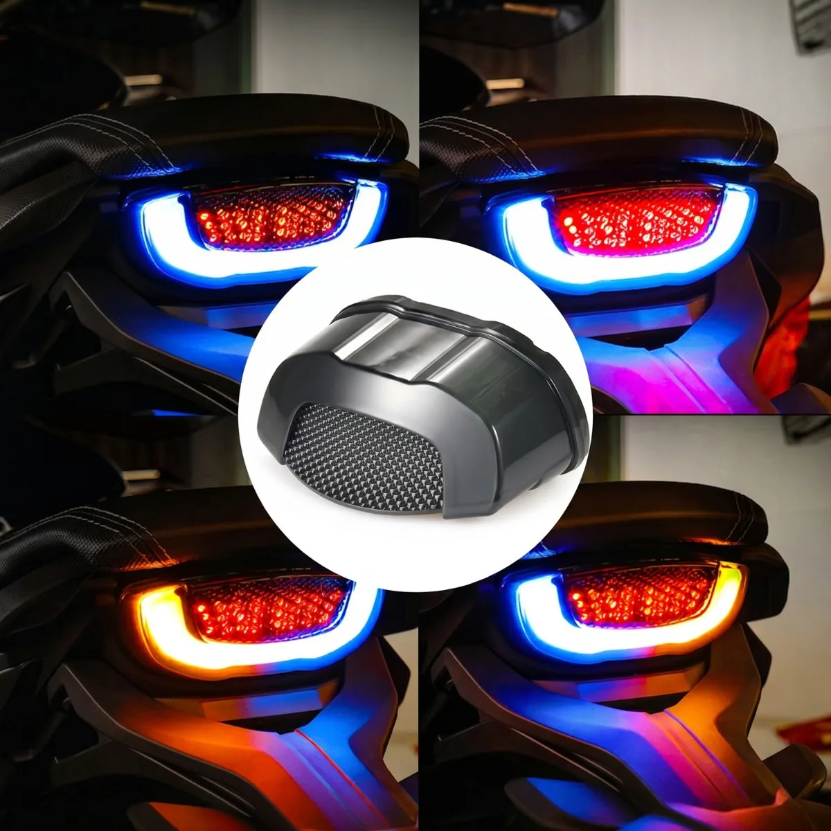 Modified LED Rear Tail Brake Light with Dynamic Turn Signal Running Light for Honda CB650R CBR650R CB300R Red Yellow Blue