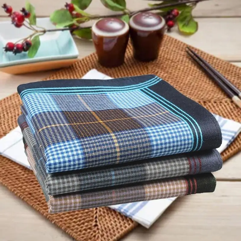 652F خمر Hankie الذكور المناديل البوليستر شعرية نمط لينة قابل للغسل بالمناديل الصدر منشفة جيب المناديل #3