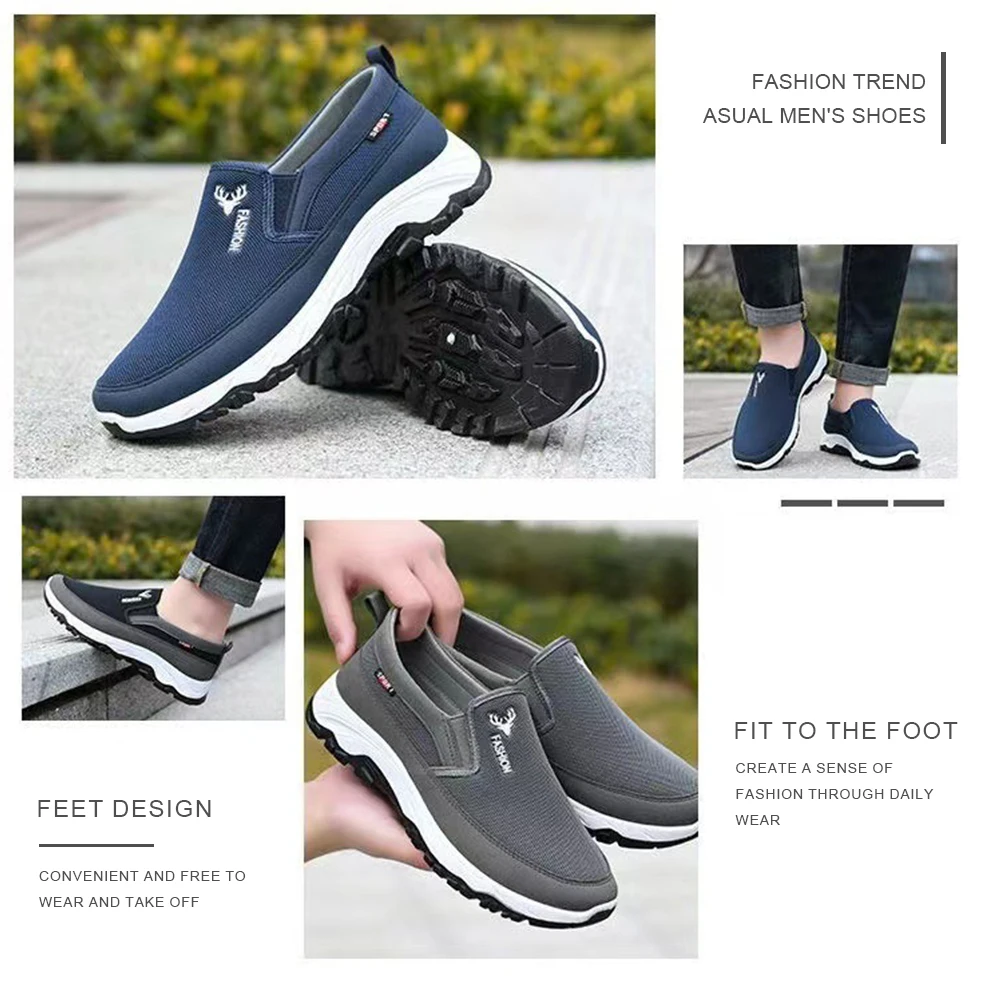 Men Casual Shoes Outdoor Walking Shoes Breathable Mesh Sneakers Footwear  Slip-on Tennis Shoes Mens Loafers Zapatos Casuales