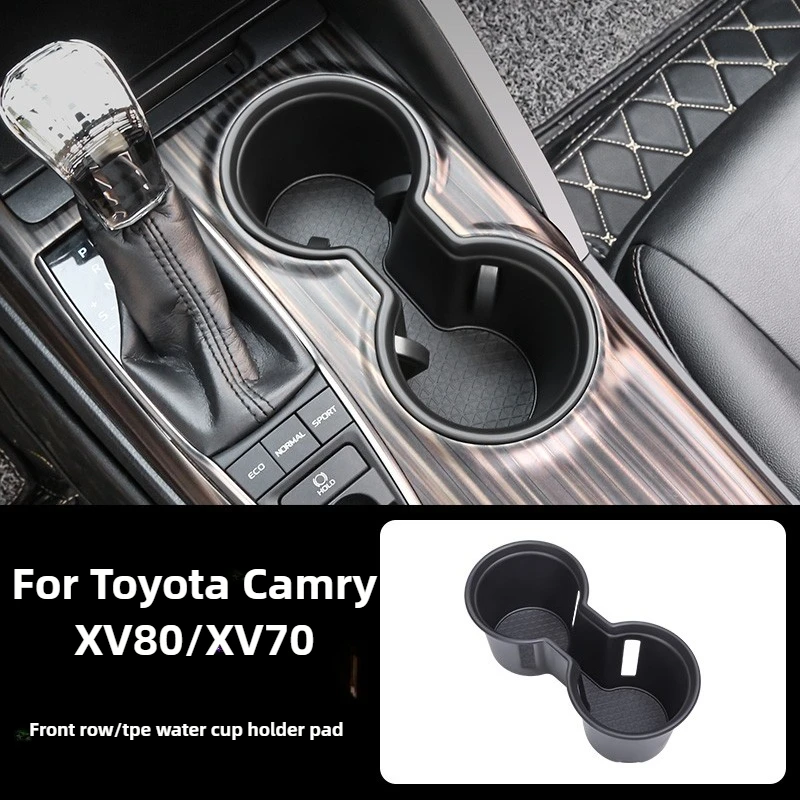 

Center Console Cup Holder Storage Box For Toyota Camry XV80/XV70 2026/2025 Eco-TPE Anti-Slip Shockproof Anti-Rattle 2018-2024