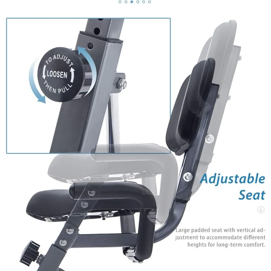 دراجة تمرين قابلة للطي لصالة الألعاب الرياضية المنزلية: دراجة ثابتة قابلة للطي للاستخدام الداخلي مع تصميم مستقيم 10 مستويات مقاومة قابلة للتعديل أ