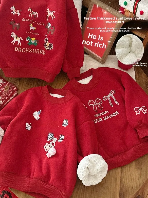 

Зимняя толстовка с капюшоном Thiened Fce, детская одежда Cisas eeting, корейский детский свитшот, длинный све, полиэстер, внутренняя часть