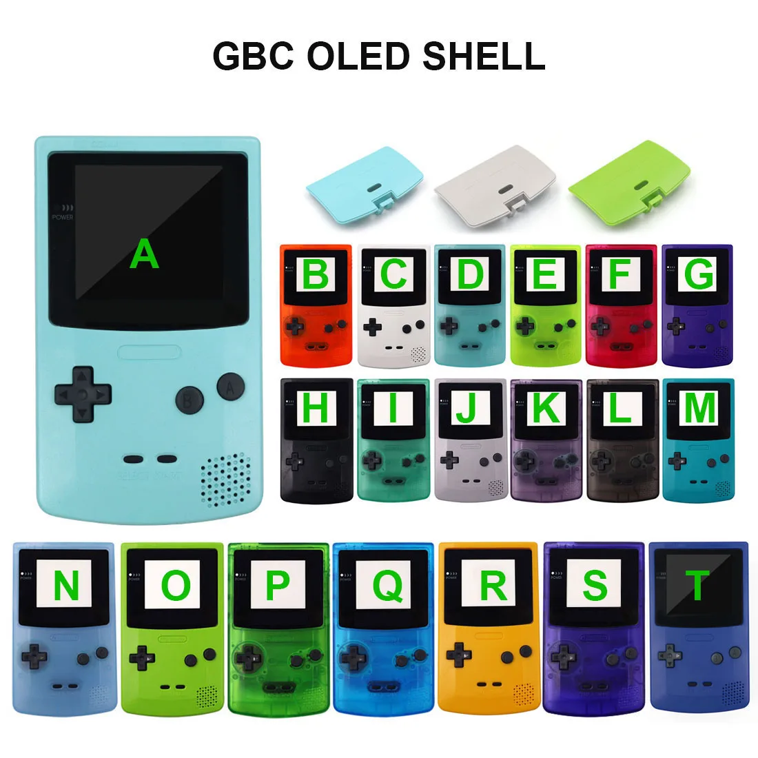 

Full Housing shell fit for GBC OLED Laminated backlight LCD and GBC Q5 Laminated LCD kit with USB Type C battery cover