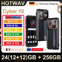 HOTWAV Cyber 15 Rugged Cellphone 200MP Helio G99 6.6FHD+ 120Hz Smartphone 24GB(12+12) 256GB Ultra-thin Mobile Phone