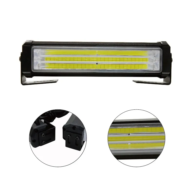 SUNKIA 2Pcs/Set Car COB Warning Light with switch Car Styling Emergency Strobe Light Bar 32W High Bright Auto Flash Light