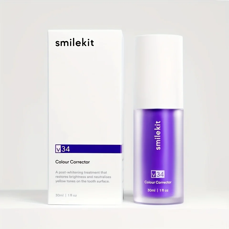 1pc Toothpaste Purple Color Corrector Toothpaste For Teeth White Brightening Tooth Care Toothpaste Reduce Yellowing