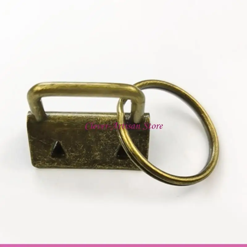 E06B 35 Pieces for Key Hardware with Split Rings Set Assorted Colors Tail Clips for DIY Wristlet Clamp Lanyard Keychain