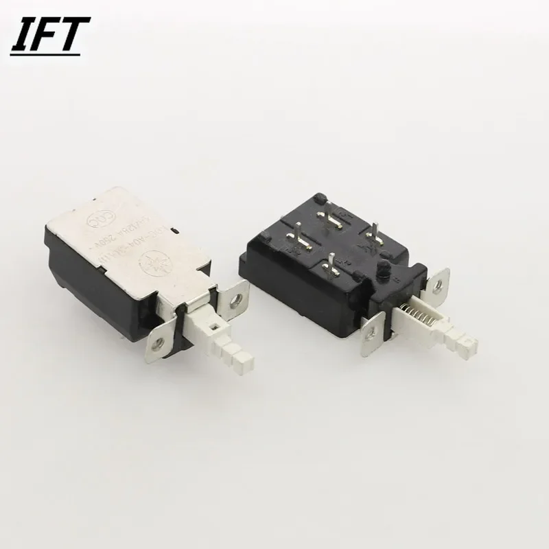 AC 250V 4A/128A DPST Self Locking Solder PCB Pushbutton Power Switch 4 Pcs