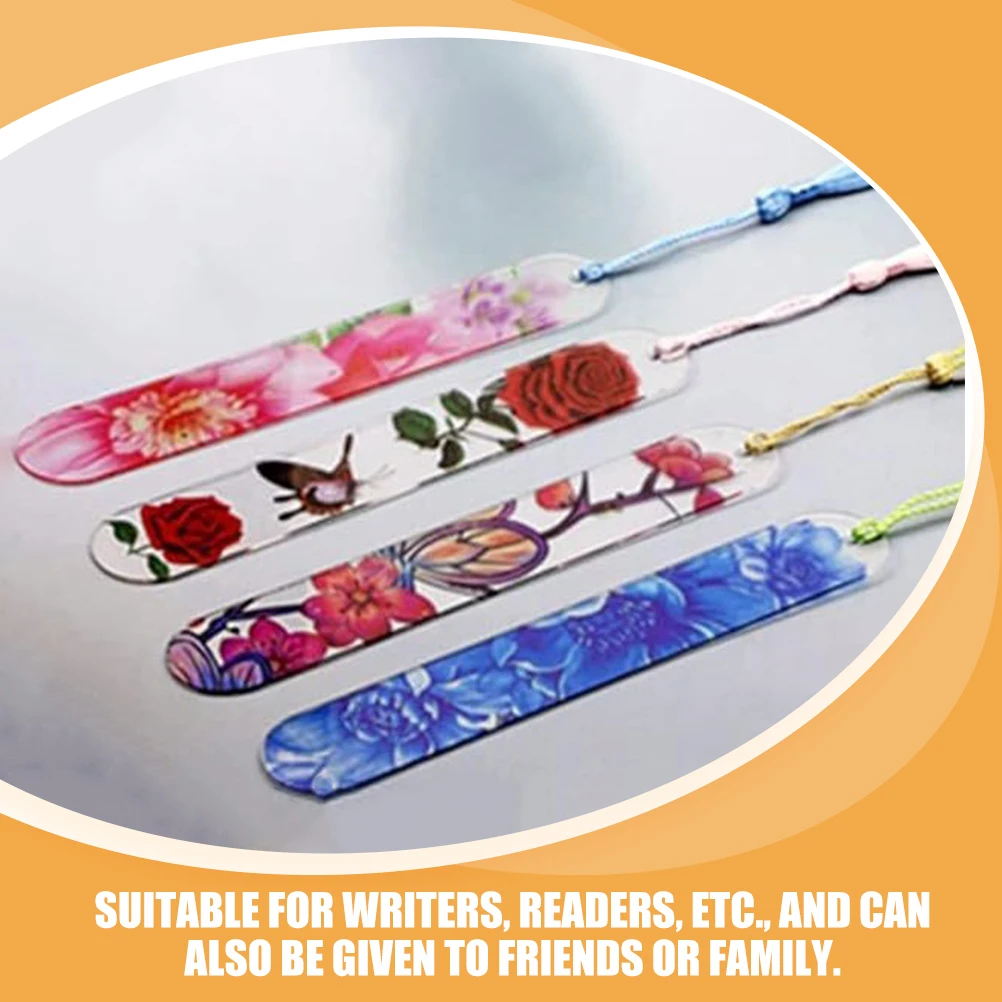 

30Pcs Acrylic Blank Bookmarks with Tassels Delicate Page Markers Ideal DIY Reading Bookmarks for Writers Readers