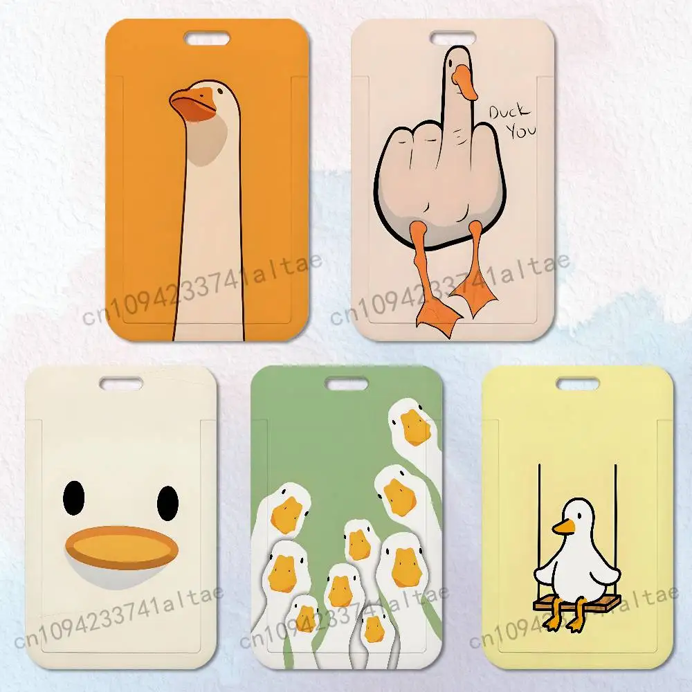 

Cartoon Funny Duck Card Holder Lanyard Camera Neck Strap Credit Card Case ID Badge Credentials Protection