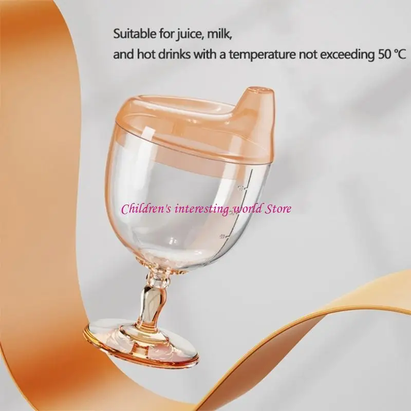 

Baby Milk Bottles Transparent Baby Beverage Mug with Lid Birthday Christmas Gift 425F