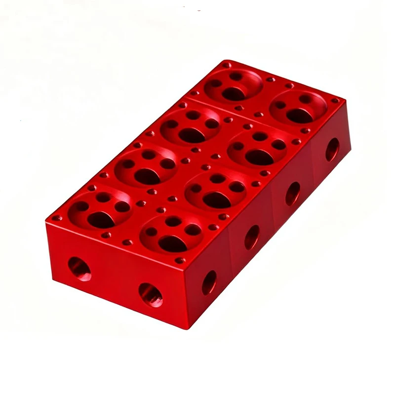 Custom CNC Milling Drilling And Tapping Process Aluminum Blocks