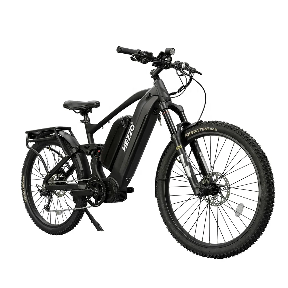 HEZZO 52V 1000w Electric Bicycle BAFANG M620 Mid Drive Ebike 27.5Inch 40Ah SAMSUNG Mountain Ebike 9 Speed 150km Range Emtb