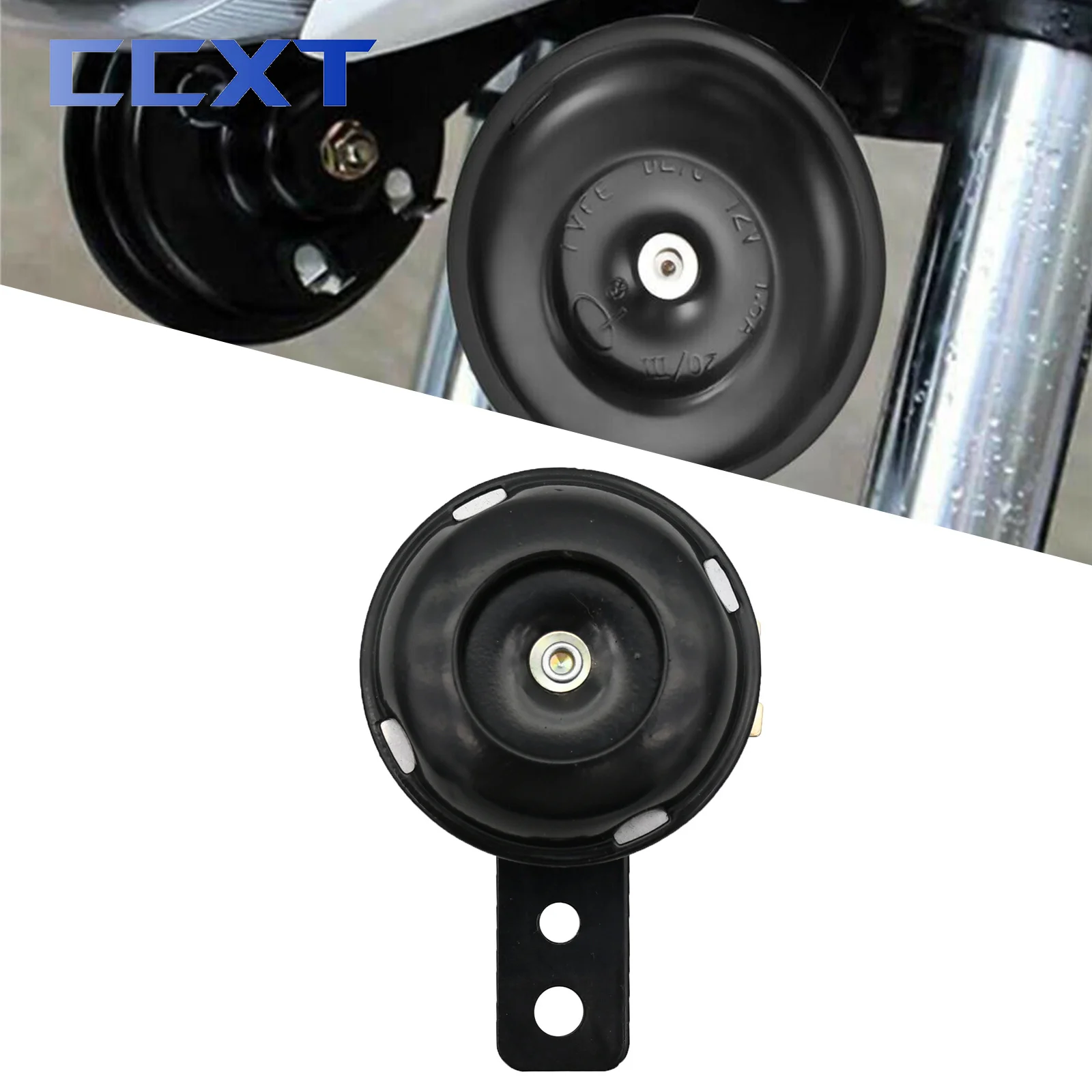 Motorcycle 12V 105dB Electric Horn Waterproof Round Speaker Loud Electric Horn For KTM Honda Yamaha Kawasaki Dirt Bike Universal